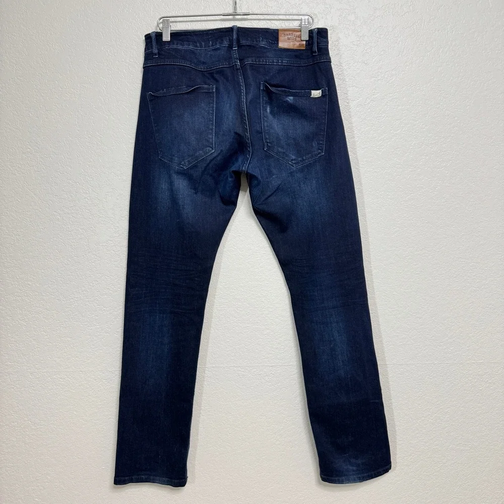 Barbell Apparel Jeans Mens 32 Dark Wash Blue Slim Athletic Fit Stretch Denim - Picture 2 of 11